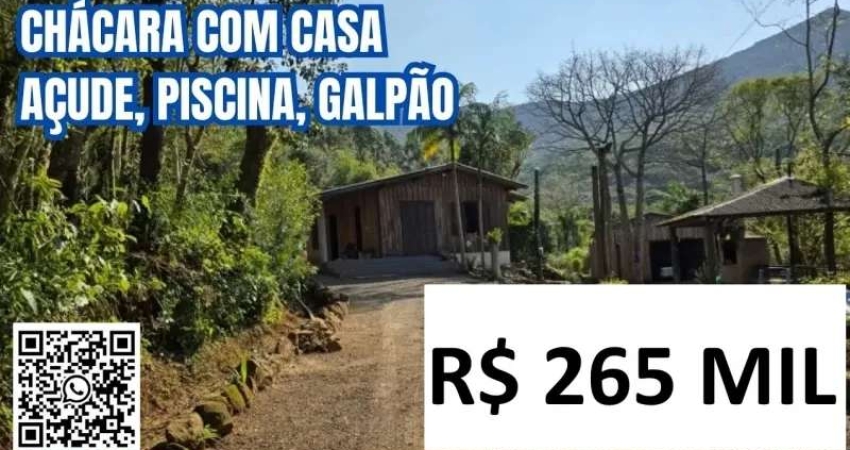 [539]CHACARA EM OSÓRIO COM CASA PISCINA AÇUDE POMAR E GALPÃO