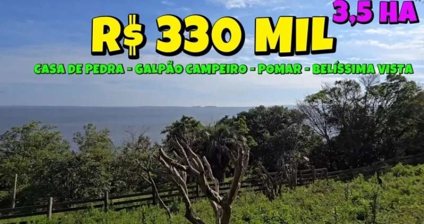 [642] CHÁCARA EM OSÓRIO VISTA PARA LAGOA, ESCRITURA, GALPÃO, POMAR E FIBRA ÓTICA 35.000 M²