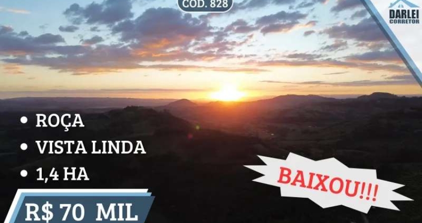 [828] CHÁCARA NO MONJOLO COM 1,4 HA, ROÇA, LINDA VISTA, LUZ, INTERNET POR FIBRA ÓTICA