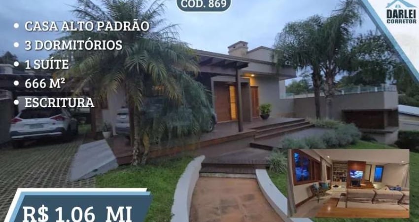 [869] CASA ALTO PADRÃO EM SANTO ANTÔNIO DA PATRULHA, ESCRITURA, 666 M², 3 QUARTOS