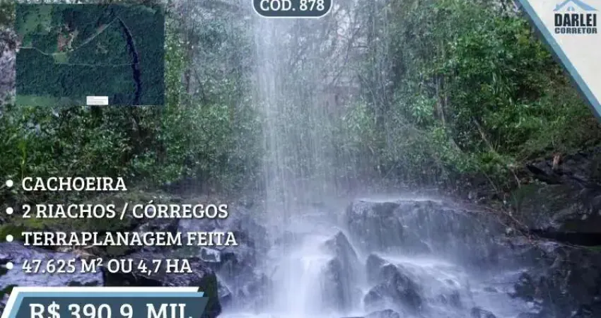 [878] CHÁCARA EM IGREJINHA 4,7 HA COM CASCATA, 2 RIACHOS, COM ESCRITURA