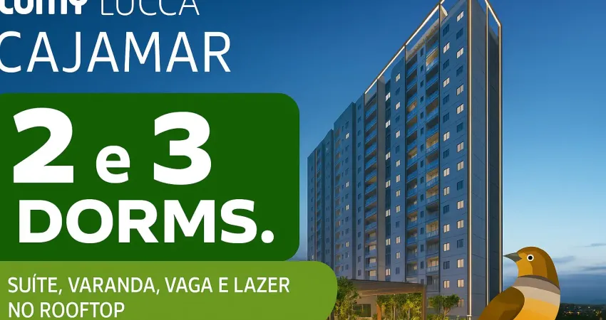 Lumy lucca, cajamar - entrada em até 40 vezes direto com a construtora