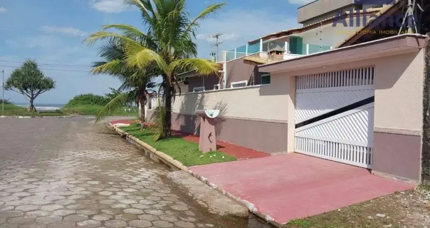 Casa com 4 suítes frente pro mar à venda, 250 m² de construção terreno 360mts²por R$ 1.200.000 - Cibratel II - Itanhaém/SP
