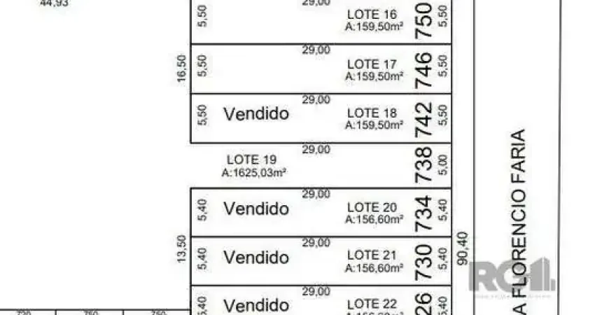Terreno para Venda - 159.5m², 0 dormitórios, Belém Novo