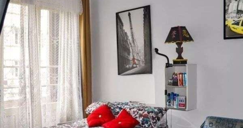 Apartamento JK no Centro de frente semi mobiliado