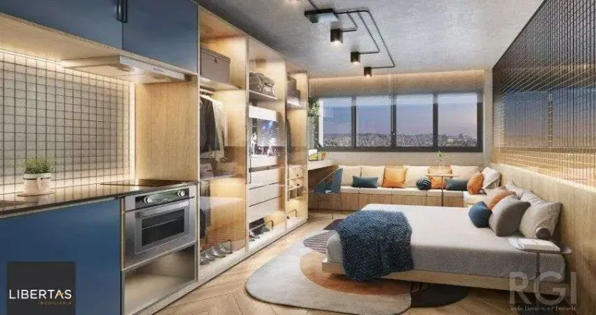 Loft com 27,69m² localizado na Rua José do Patrocínio, próximo a todos os recursos da Cidade Baixa