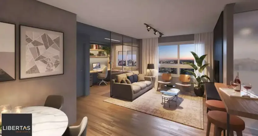 Apartamento de 02 dormitórios. 59m² privativos, churrasqueira e vaga, com suíte próximo Puc