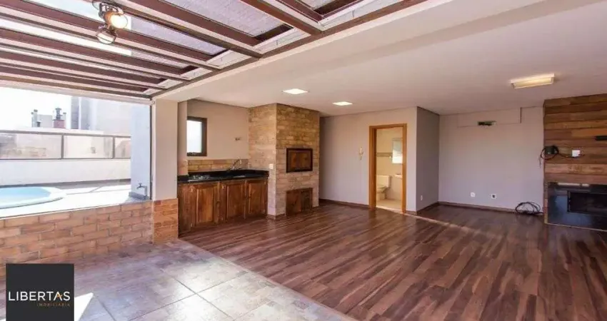 Cobertura 3 dormitórios, piscina, lareira, vista e 3 vagas no Solarium Lindóia