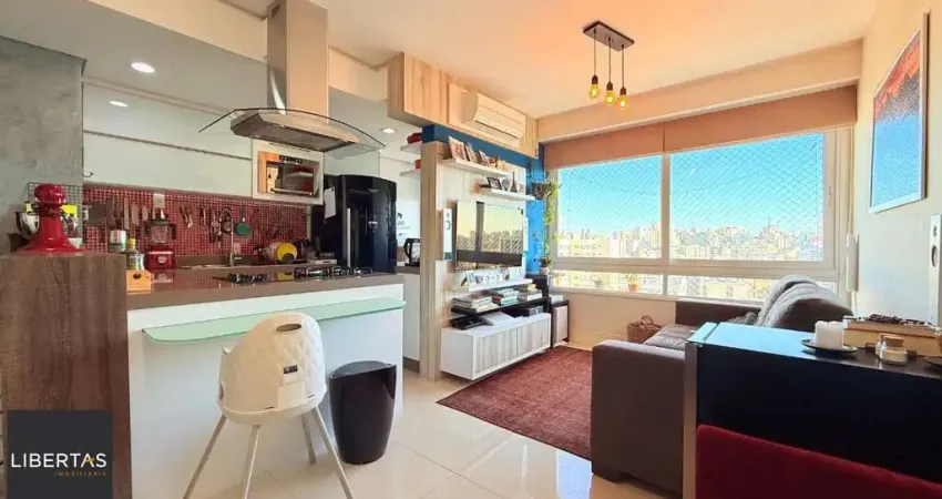 Apartamento 2 dormitórios, churrasqueira, 1 vaga, elevador na rua general lima e silva.