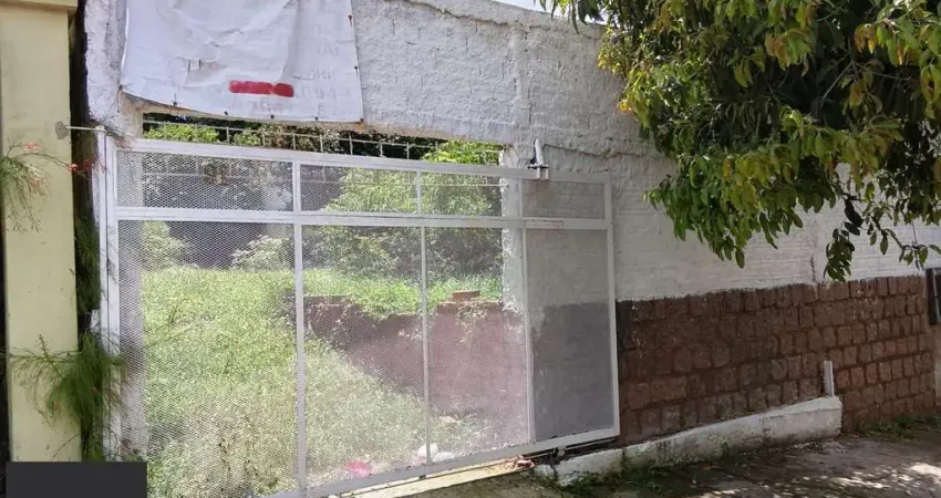 Excelente terreno gramado com árvores frutíferas e edícula nos fundos.