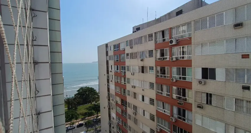 O melhor apartamento de 01 dormitório no embaré em santos com vista mar em andar alto e impecável!
