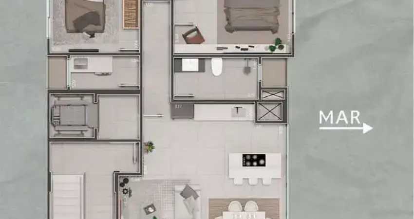 Apartamento com 3 quartos à venda na Rua Ludgero F Gonçalves, 147, Tabuleiro, Barra Velha