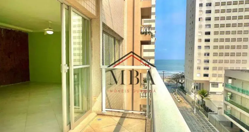 LOCAÇÃO ANUAL BEIRA MAR - Apartamento com 2 dormitórios para alugar, 120 m² por R$ 5.200/mês - Praia das Pitangueiras - Guarujá/SP