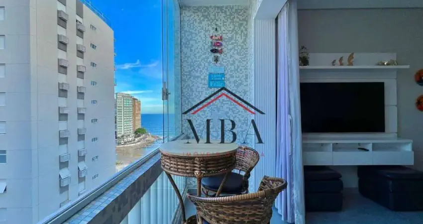 LOCAÇÃO ANUAL BEIRA MAR - Apartamento REFORMADO com 3 dormitórios para alugar, 90 m² por R$ 5.500/mês - Praia das Pitangueiras - Guarujá/SP
