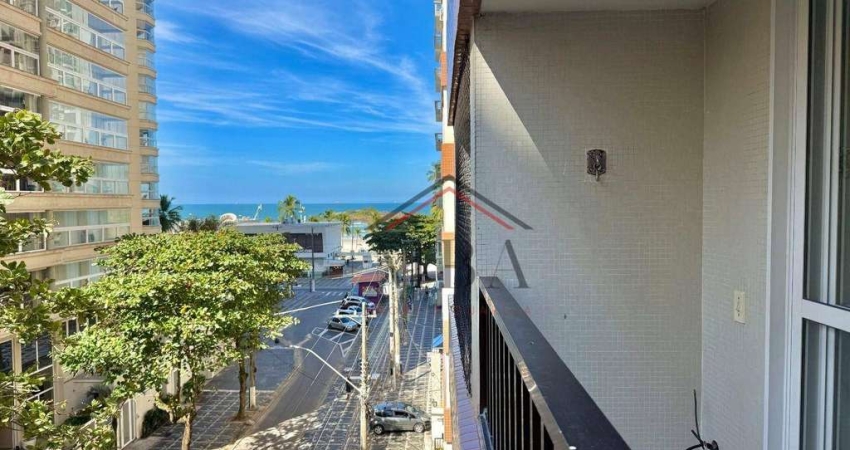 LOCAÇÃO ANUAL BEIRA MAR - Apartamento REFORMADO com 2 dormitórios para alugar, 70 m² por R$ 4.000/mês - Praia das Pitangueiras - Guarujá/SP