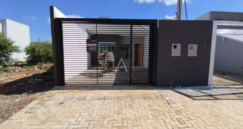 Casa à venda na planta, com 2 quartos e churrasqueira, localizado no bairro esmeralda, em cascavel - pr., por r$ 340.000,00