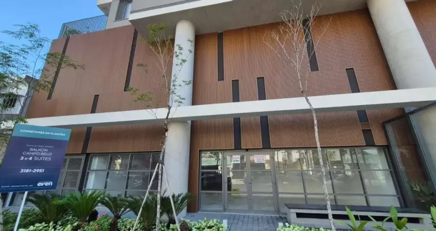 Loja Comercial para Alugar de 390m² em Campo Belo com 05 Vagas, 04 banheiros.