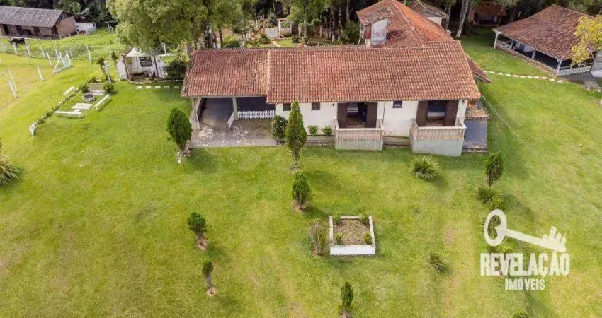Chácara com piscina térmica e lago com peixes,  25000 m²  no Campestre da  Faxina - São José dos Pinhais/PR
