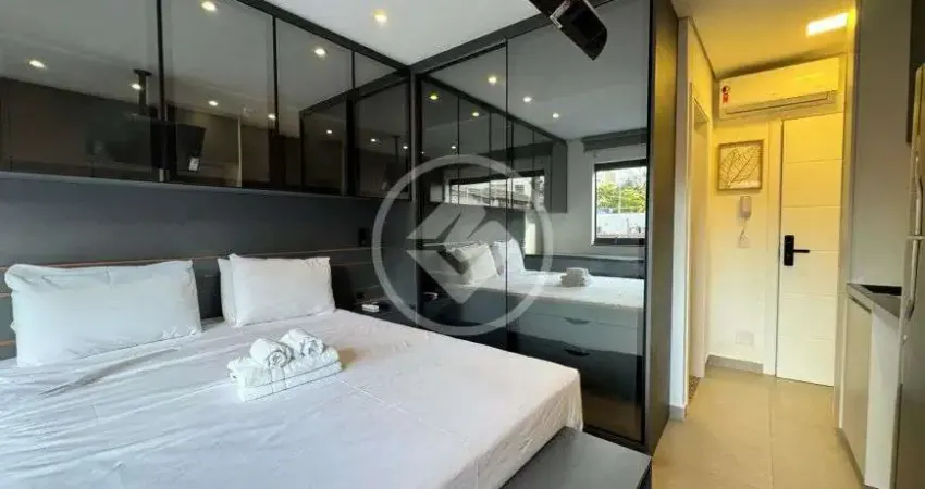 Alugo studio mobiliado e equipado, 26m², moema índios. codigo: 151461