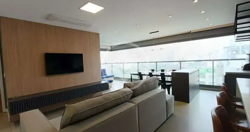 Vendo apartamento, mobiliado, 95 m², 3 dormitórios, 3 banheiros, 2 vagas de garagem com depósito, vi