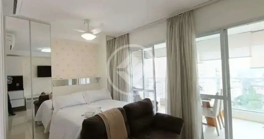 Apartamento studio à venda, mobiliado e decorado, rentabilizando, 1 vaga de garagem, condomínio club