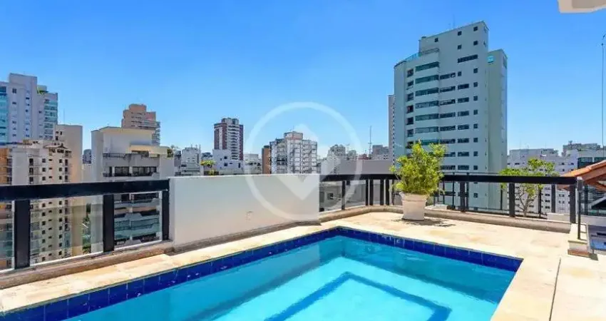 Cobertura duplex em moema com 305m² de 4 dormitórios, 2 suítes e 4 vagas de garagem duplicidade excl