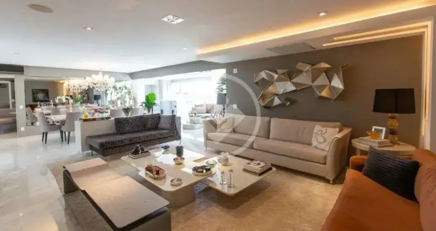 Apartamento totalmente mobiliado e automatizado, 258 m², 3 suítes, 4 vagas de garagem, lazer complet