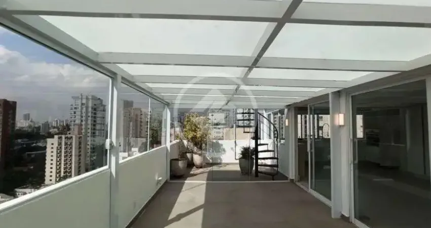 Cobertura reformada para venda e locação em moema, 200 m², 2 dormitórios, 1 suíte com closet, 1 vaga