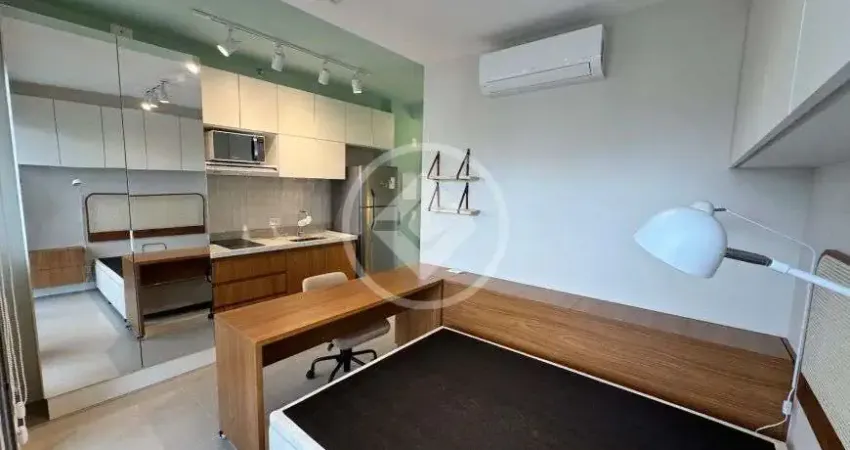 Belissimo studio mobiliado com varanda no brooklin para alugar codigo: 129400