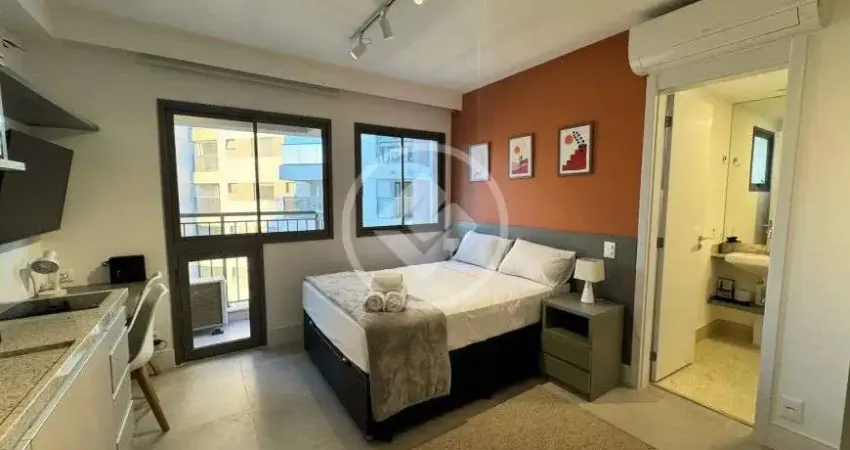 Studio compacto de 23m² com vista livre e lazer completo, 100% mobiliado com lazer impecável codigo: