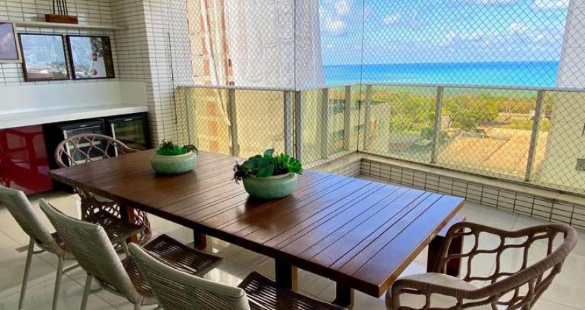 Apartamento com 4 suítes e 4 vagas todo projetado com vista para o mar no Altiplano