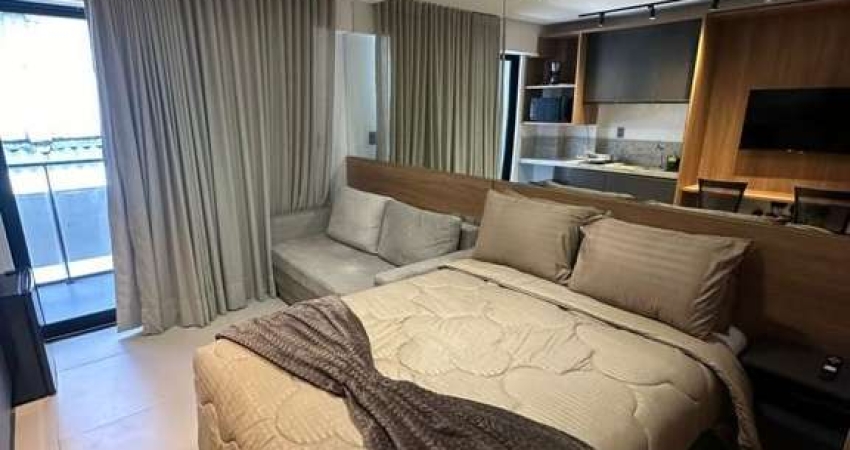 Flat todo mobiliado com varanda na beira mar do Jardim Oceania - Beach Haus
