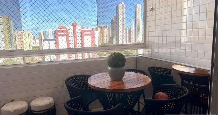 Apartamento com 125 m², 3 quartos e área de lazer no Miramar