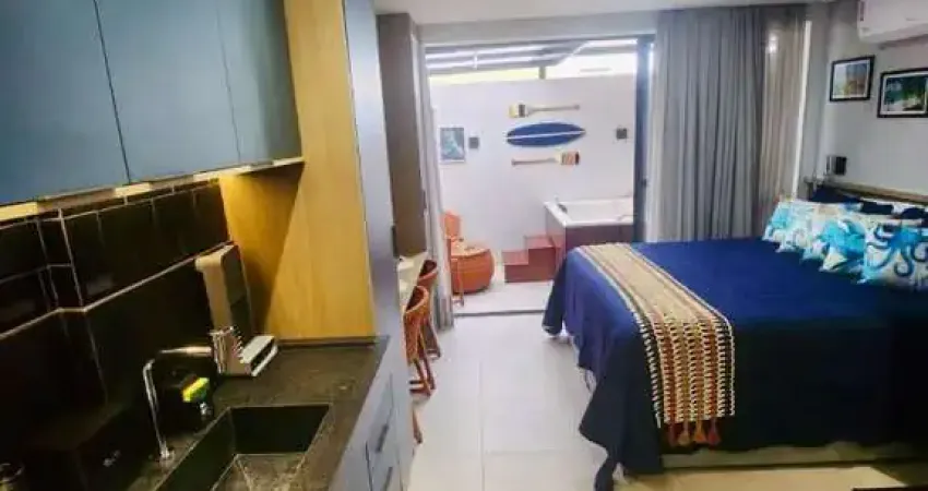 Flat mobiliado com jacuzzi no empreendimento Get by Side, a poucos metros do mar no Jardim Oceania