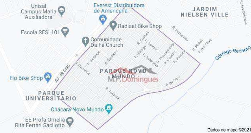 Terreno à venda, 420 m² por R$ 405.000,00 - Parque Novo Mundo - Americana/SP