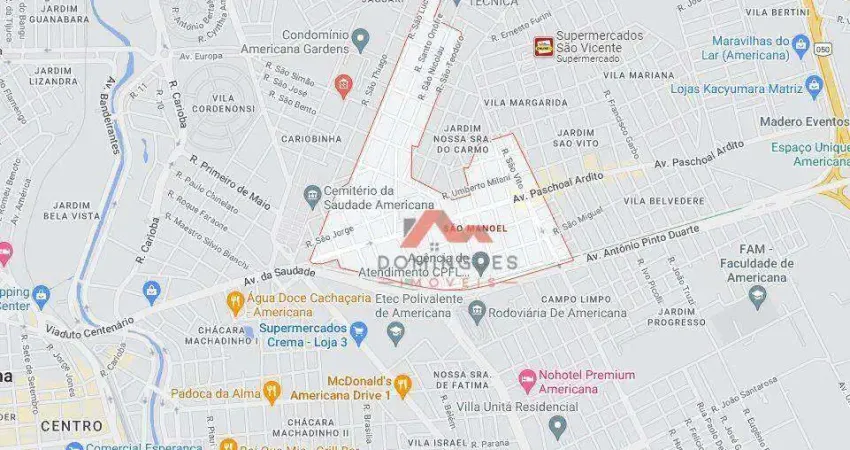 Terreno à venda, 360 m² por R$ 530.000,00 - São Manoel - Americana/SP