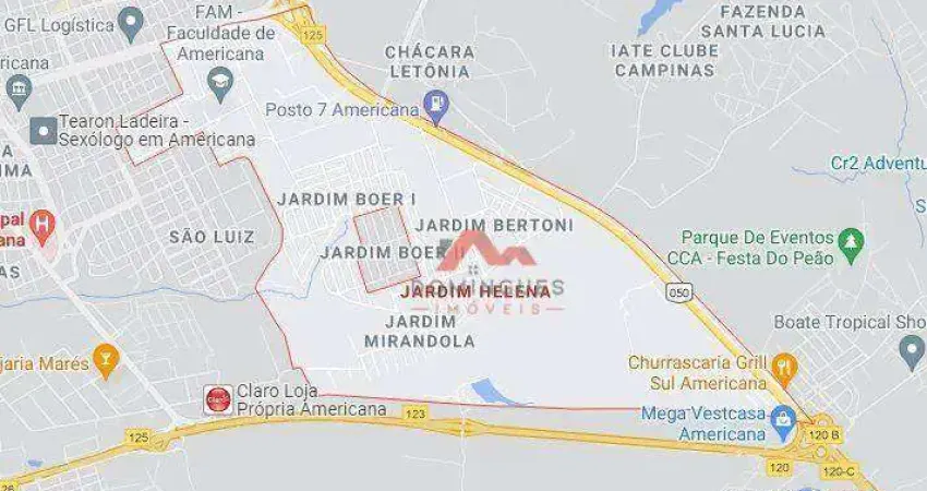 Terreno à venda, 305 m² por R$ 285.000 - Jardim Helena - Americana/SP