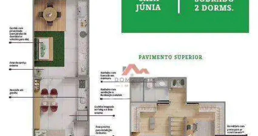 Sobrado com 2 dormitórios à venda, 55 m² por R$ 259.800,00 - Bairro Pacaembu - Americana/SP