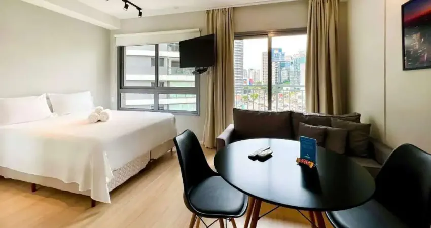 Studio 27m², com 1 quarto, para locação na vila nova conceição, são paulo