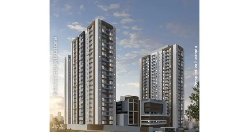 Apartamentos de 43 e 56m² 2 dormitórios com ou sem suíte, todos com sacada, e vaga de carro.