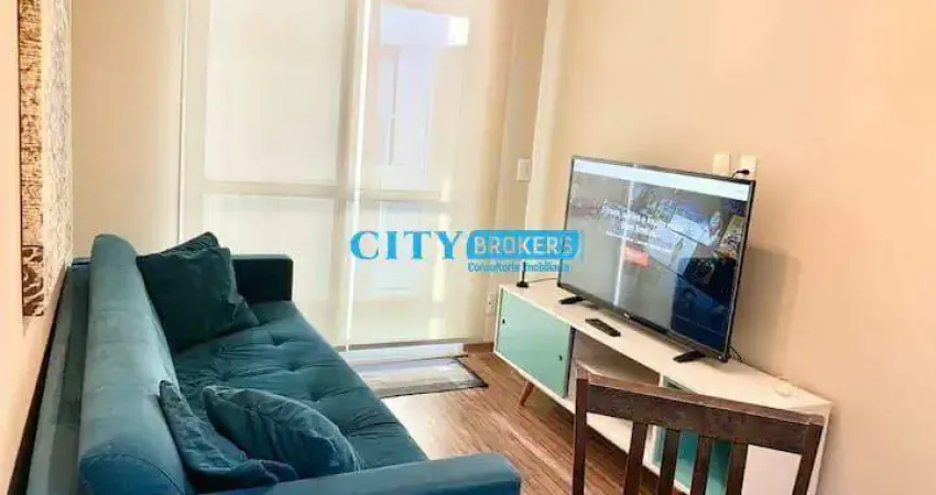 Loft mobiliado com serviços domésticos incluso no condomínio - 53m², 1 dorm, 1 vaga, varanda na sala e dormitório