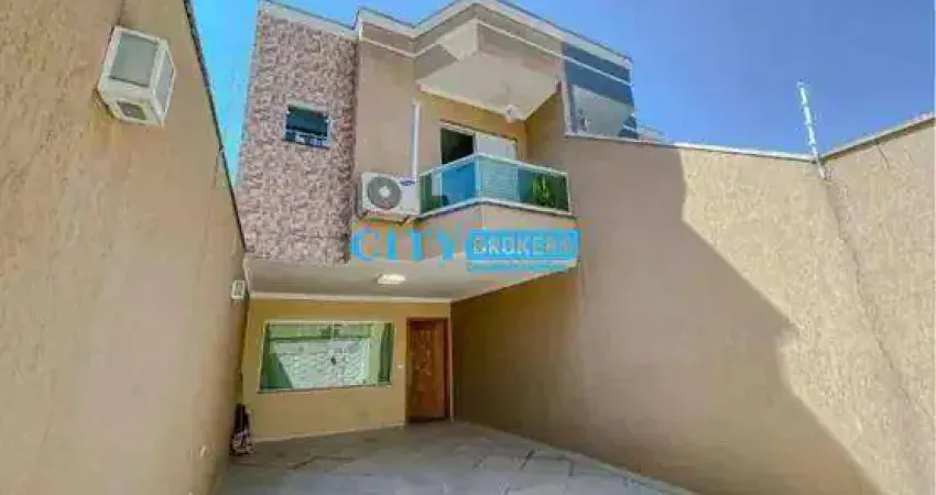 Sobrado à venda com 150m², 3 quartos, 3 suítes com ar condicionado e churrasqueira |vila carrão – zona leste