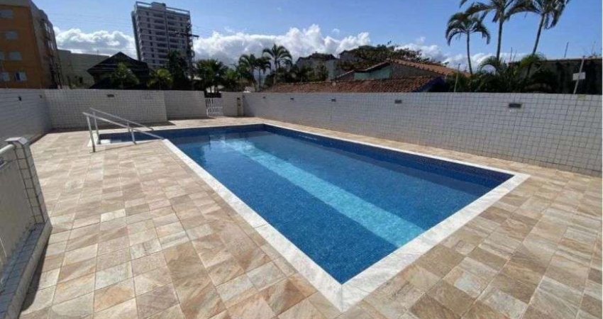 Apartamento na praia com 3 quartos e piscina em Peruíbe.