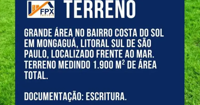 Terreno frente mar com escritura em Mongaguá.