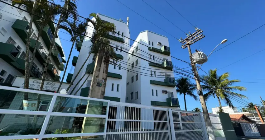 Apartamento à 100m do mar com 3 quartos e área gourmet em peruíbe.