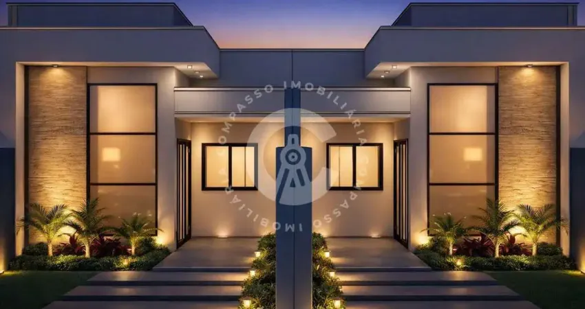 Casa nova no Cognópolis com 1 suíte, 2 quartos e layout funcional. Ideal para morar ou investir.