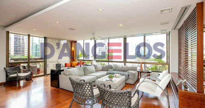 Apartamento para locação de alto padrão no Itaim Bibi, São Paulo-SP: 3 quartos, 3 suítes, 3 salas, 5 banheiros, 3 vagas de garagem e 225m² de área.