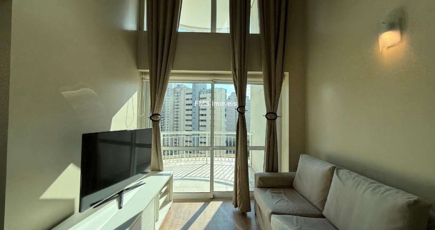 Apartamento Duplex à venda em Moema, com 1 suíte, 2 banheiros, 1 vaga.