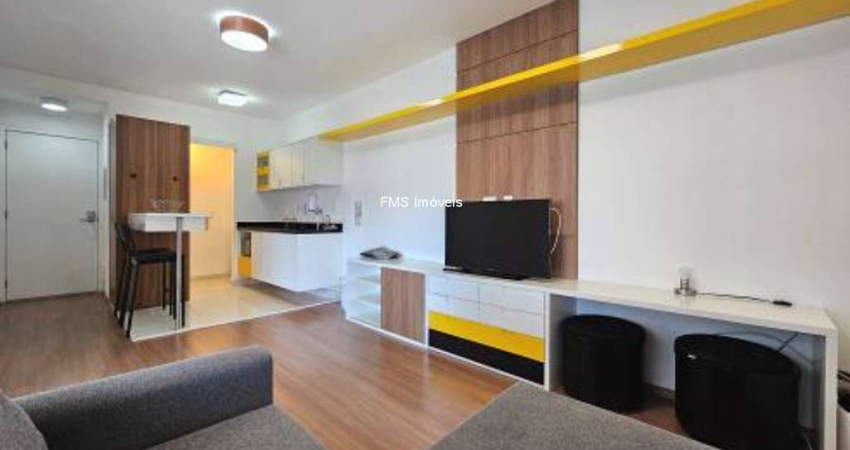 Apartamento para locação no Paraíso, com 1 suíte, 1 vaga de garagem.