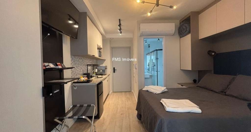 Apartamento de alto padrão para locação em Pinheiros, São Paulo-SP: 1 quarto, 1 sala, 1 banheiro, 24,50 m² de área.